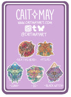 Moth Sticker Set