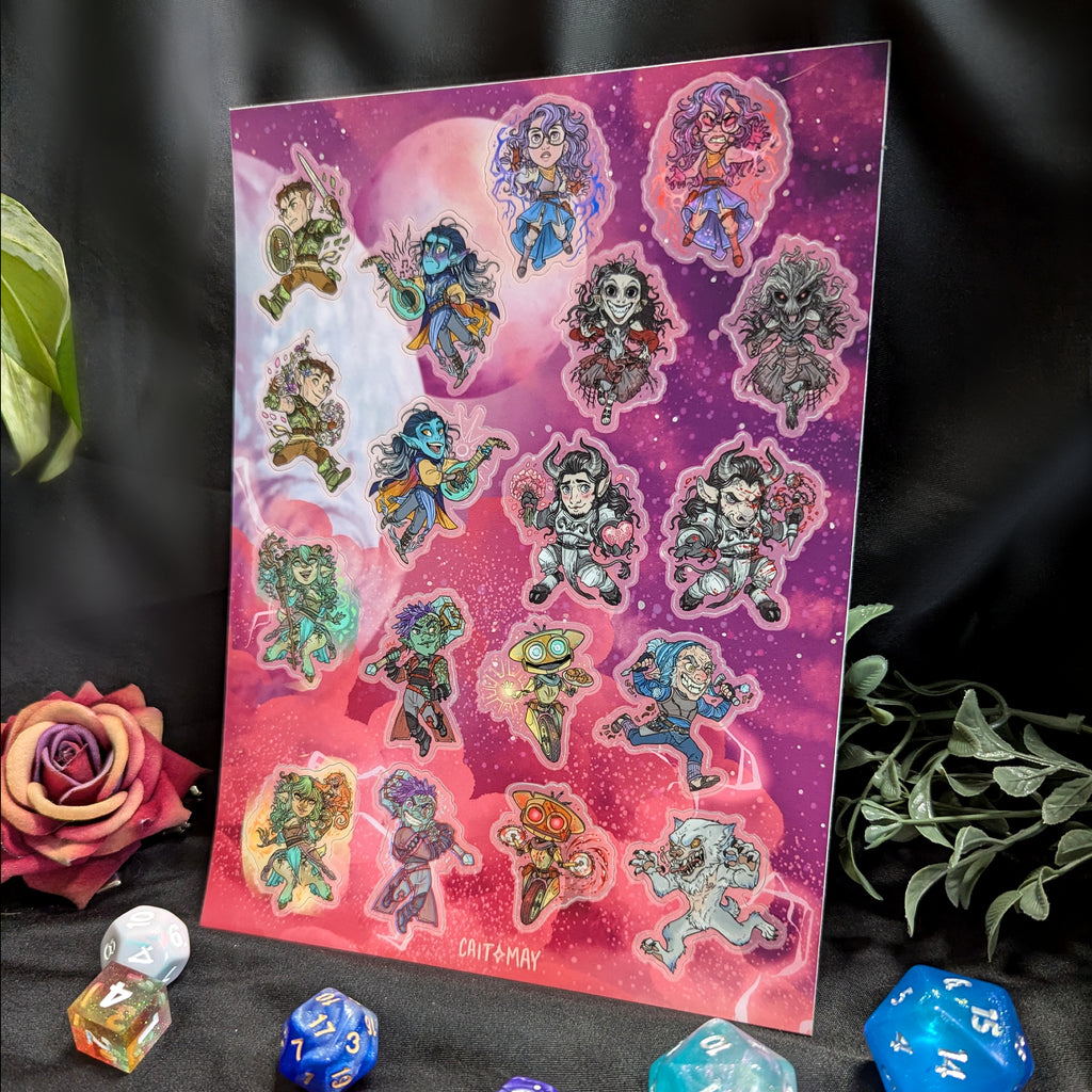 Critical Role Campaign Sticker Sheets