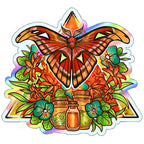 Holo Moth Stickers