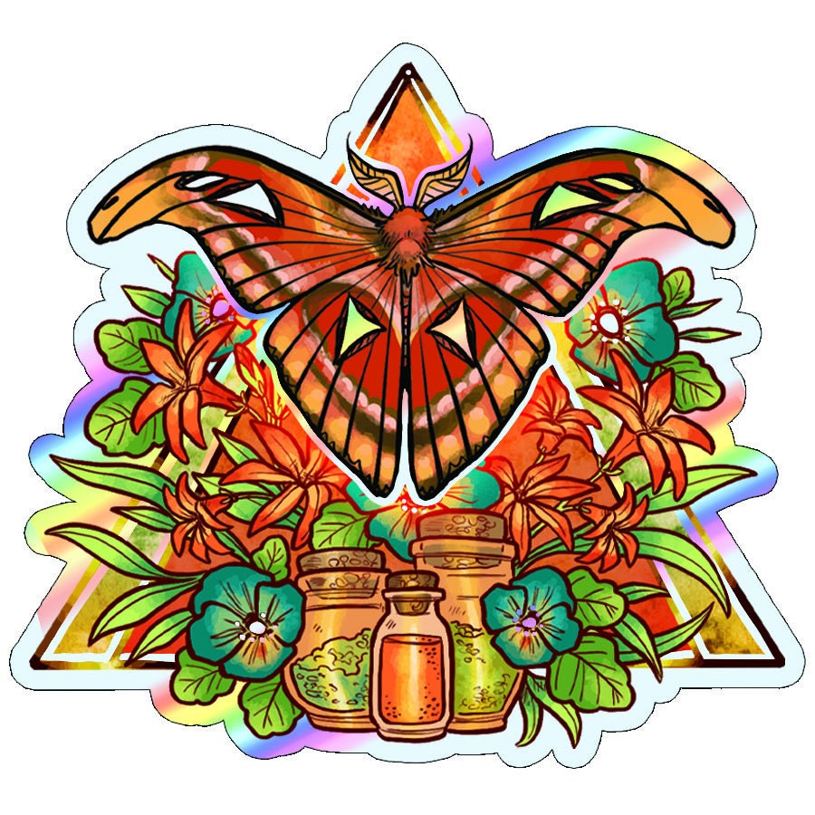 Holo Moth Stickers
