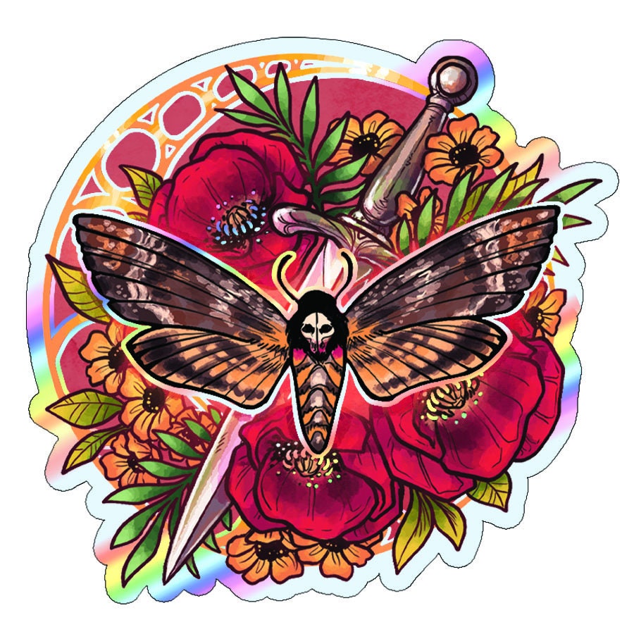 Holo Moth Stickers